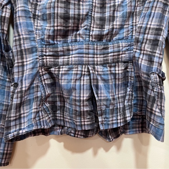 Stewart Brown Organic Button Down Plaid Top - Picture 4 of 6